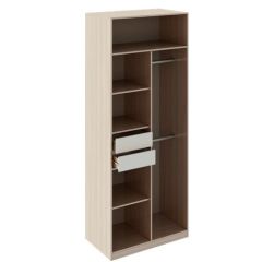 Шкаф 2 двери Глэдис М22 (ЯШС/Белый) в Заречном - zarechnyy.mebel24.online | фото 2