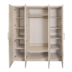 Шкаф 4-х ств с зеркалами Мокко (бежевый) в Заречном - zarechnyy.mebel24.online | фото 2