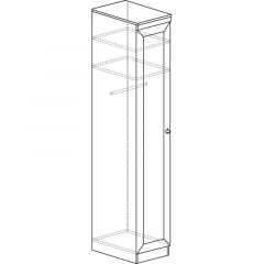 Шкаф для одежды №614 Инна Денвер темный в Заречном - zarechnyy.mebel24.online | фото 3
