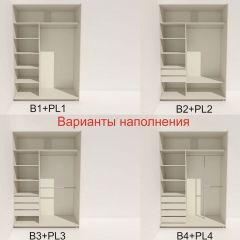 Шкаф-купе 1400 серии SOFT D8+D2+B2+PL4 (2 ящика+F обр.штанга) профиль «Графит» в Заречном - zarechnyy.mebel24.online | фото 6
