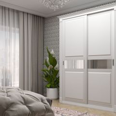 Шкаф-купе 1500 серии NEW CLASSIC K2+K2+B2+PL2(2 ящика+1 штанга+1 полка) профиль «Капучино» в Заречном - zarechnyy.mebel24.online | фото