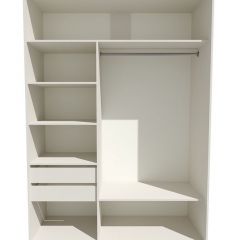 Шкаф-купе 1600 серии SOFT D6+D4+B2+PL2 (2 ящика+1штанга+1 полка) профиль «Капучино» в Заречном - zarechnyy.mebel24.online | фото 3