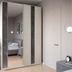 Шкаф-купе 1700 серии SILVER S3+S4+B2+PL4 (2 ящика+F обр.штанга) профиль «Серебро» в Заречном - zarechnyy.mebel24.online | фото