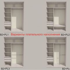 Шкаф-купе 1700 серии SILVER S3+S4+B2+PL4 (2 ящика+F обр.штанга) профиль «Серебро» в Заречном - zarechnyy.mebel24.online | фото 6