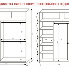 Шкаф-купе 1800 серии SOFT D1+D3+B2+PL1 (2 ящика+1штанга) профиль «Графит» в Заречном - zarechnyy.mebel24.online | фото 7