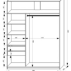 Шкаф-купе 1800 серии SOFT D1+D3+B2+PL1 (2 ящика+1штанга) профиль «Графит» в Заречном - zarechnyy.mebel24.online | фото 3