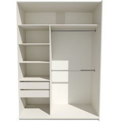Шкаф-купе 1800 серии SOFT D6+D6+B2+PL3 (2 ящика+2штанги) профиль «Капучино» в Заречном - zarechnyy.mebel24.online | фото 2