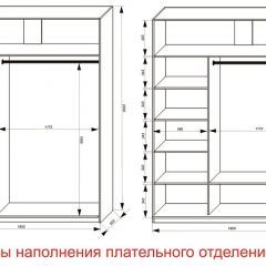 Шкаф-купе 1800 серии SOFT D6+D6+B2+PL3 (2 ящика+2штанги) профиль «Капучино» в Заречном - zarechnyy.mebel24.online | фото 7