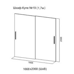 Шкаф-купе №19 Серия 3 Квадро (1700) Ясень Анкор светлый в Заречном - zarechnyy.mebel24.online | фото 5