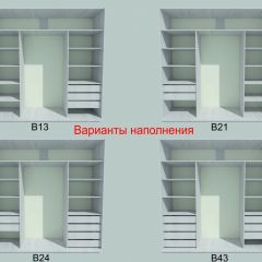 Шкаф-купе 1950 серии SILVER S3+S1+S4 B22+PL3 (по 2 ящика лев/прав+2 штанги) профиль «Серебро» в Заречном - zarechnyy.mebel24.online | фото 5