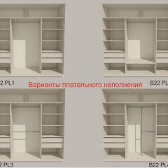 Шкаф-купе 2100 серии SOFT D5+D4+D5+B22+PL3 (по 2 ящика лев/прав+2штанги) профиль «Графит» в Заречном - zarechnyy.mebel24.online | фото 5