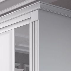 Шкаф-купе 2150 серии NEW CLASSIC K6Z+K1+K6+B22+PL2(по 2 ящика лев/прав+1 штанга+1 полка) профиль «Капучино» в Заречном - zarechnyy.mebel24.online | фото 4