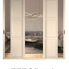 Шкаф-купе 2450 серии NEW CLASSIC K4+K4+K4+B22+PL4 (по 2 ящика лев/прав+F обр.штанга) профиль «Капучино» в Заречном - zarechnyy.mebel24.online | фото 15