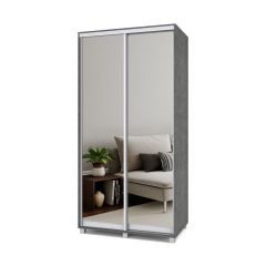 РОЛАНД Шкаф-купе с зеркалами Камень темный (450*1100) Р413 в Заречном - zarechnyy.mebel24.online | фото 2