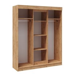 Шкаф-купе ТВИСТ Белый/Дуб крафт золотой в Заречном - zarechnyy.mebel24.online | фото 2