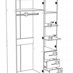 Шкаф Лофт 3-х створчатый в Заречном - zarechnyy.mebel24.online | фото 6