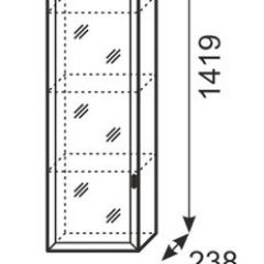 Шкаф навесной с зеркалом Венеция 28 бодега в Заречном - zarechnyy.mebel24.online | фото 3