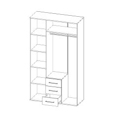 Шкаф Парма 3-х створчатый в Заречном - zarechnyy.mebel24.online | фото 3