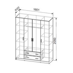 Шкаф ШК-1 (Дуб Золотой) в Заречном - zarechnyy.mebel24.online | фото 2