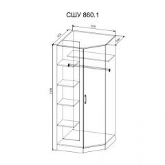 СОФИ СШУ860.1 Шкаф угловой в Заречном - zarechnyy.mebel24.online | фото 2