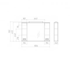 Шкаф-зеркало Cube 100 Эл. Домино (DC5013HZ) в Заречном - zarechnyy.mebel24.online | фото 2