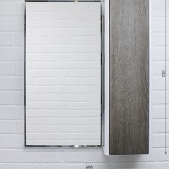 Шкаф-зеркало Uno 60 Дуб серый левый/правый Домино (DU1503HZ) в Заречном - zarechnyy.mebel24.online | фото 7