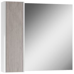 Шкаф-зеркало Uno 80 Дуб серый левый/правый Домино (DU1504HZ) в Заречном - zarechnyy.mebel24.online | фото 6