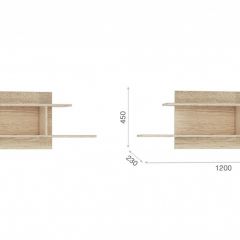 Система Стелс Полка навесная Дуб сонома в Заречном - zarechnyy.mebel24.online | фото