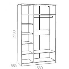 НМ 040.33 Х Шкаф для одежды "Оливия" в Заречном - zarechnyy.mebel24.online | фото 3