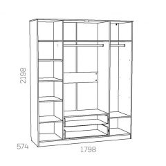 НМ 011.84 Х Шкаф комбинированный "Оливия" в Заречном - zarechnyy.mebel24.online | фото 3