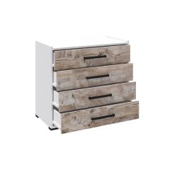 Спальня Соната Комод (Белый/Дуб юкон) в Заречном - zarechnyy.mebel24.online | фото 2