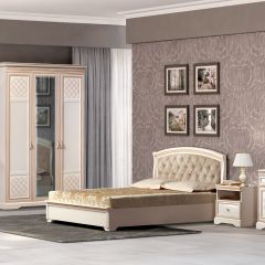 Спальный гарнитур Парма (модульный) кремовый белый в Заречном - zarechnyy.mebel24.online | фото
