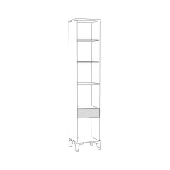 Стеллаж 13.145 Миндаль в Заречном - zarechnyy.mebel24.online | фото 3