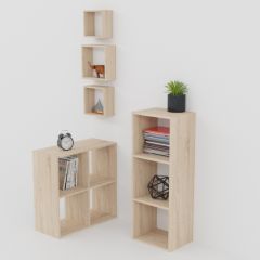 Стеллаж 3 секции (дуб сонома) в Заречном - zarechnyy.mebel24.online | фото 4