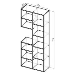 Стеллаж Элемент-2 (дуб сонома) в Заречном - zarechnyy.mebel24.online | фото 5