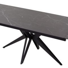 Стол FORIO 160 MATT BLACK MARBLE SOLID CERAMIC / BLACK, ®DISAUR в Заречном - zarechnyy.mebel24.online | фото 5