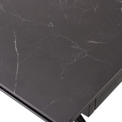 Стол FORIO 160 MATT BLACK MARBLE SOLID CERAMIC / BLACK, ®DISAUR в Заречном - zarechnyy.mebel24.online | фото 9