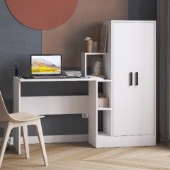 Стол компьютерный СКМ-1 ЛДСП Белый в Заречном - zarechnyy.mebel24.online | фото