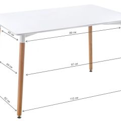 Стол деревянный Table 110 white / wood в Заречном - zarechnyy.mebel24.online | фото 2