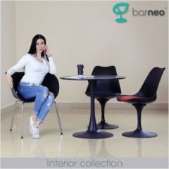 Стул Barneo N-8 Tulip style черный с черной подушкой в Заречном - zarechnyy.mebel24.online | фото 4