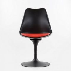 Стул Barneo N-8 Tulip style черный с красной подушкой в Заречном - zarechnyy.mebel24.online | фото