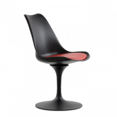 Стул Barneo N-8 Tulip style черный с красной подушкой в Заречном - zarechnyy.mebel24.online | фото 2