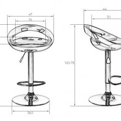 Стул барный DOBRIN DISCO LM-1010 (белый) в Заречном - zarechnyy.mebel24.online | фото 2