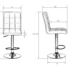 Стул барный DOBRIN KRUGER LM-5009 (белый) в Заречном - zarechnyy.mebel24.online | фото 2
