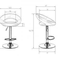 Стул барный DOBRIN MIRA LM-5001 (синий) в Заречном - zarechnyy.mebel24.online | фото 3