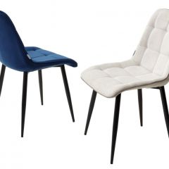 Стул CHIC BLUVEL-86 NAVY BLUE / черный каркас М-City в Заречном - zarechnyy.mebel24.online | фото 2