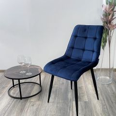 Стул CHIC BLUVEL-86 NAVY BLUE / черный каркас М-City в Заречном - zarechnyy.mebel24.online | фото 5