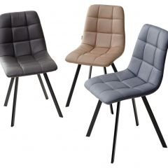 Стул CHILLI SQUARE HK017-09 серо-черничный, PU/ черный каркас М-City в Заречном - zarechnyy.mebel24.online | фото 2