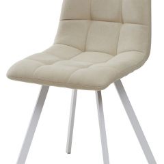 Стул CHILLI SQUARE UF860-01B бежевый, ткань/ белый каркас М-City в Заречном - zarechnyy.mebel24.online | фото