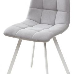 Стул CHILLI SQUARE UF860-02B серо-голубой, ткань/ белый каркас М-City в Заречном - zarechnyy.mebel24.online | фото